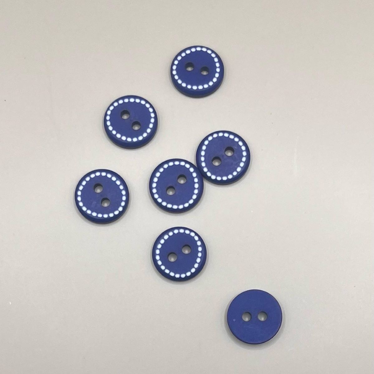 12mm — Blue With White dots