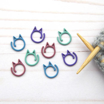 Colourful Cat Split Ring  Stitch Markers