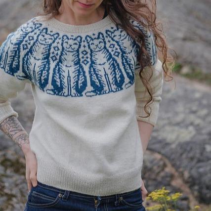 CatKnit Pullover by Andrea Rangel