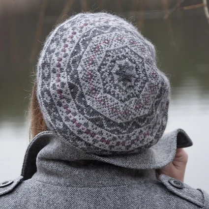 Frosty Flowers Beret by Tanya Mulokas